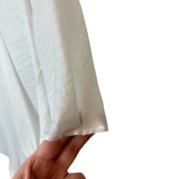 Elisa Rivera White Short Sleeve Blouse Size ES 36 US Small - Picture 3 of 9